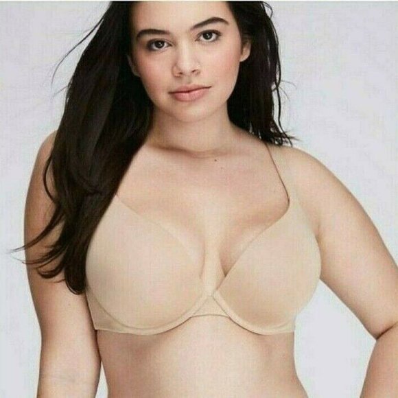 Lane Bryant Cacique Bra Smooth Boost Plunge Plus Size 44DDD Cafe Mocha - Picture 10 of 10